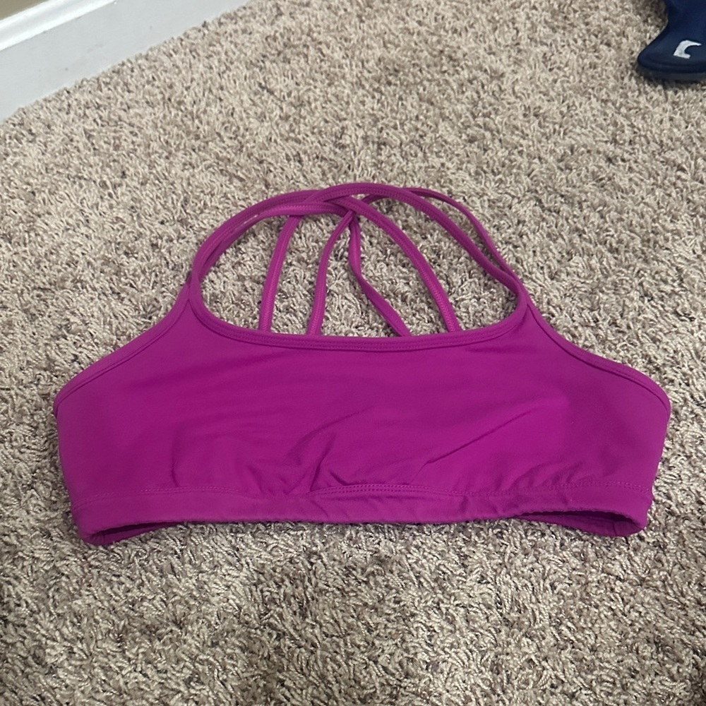 NWOT Athleta Magenta Bikini Top size L